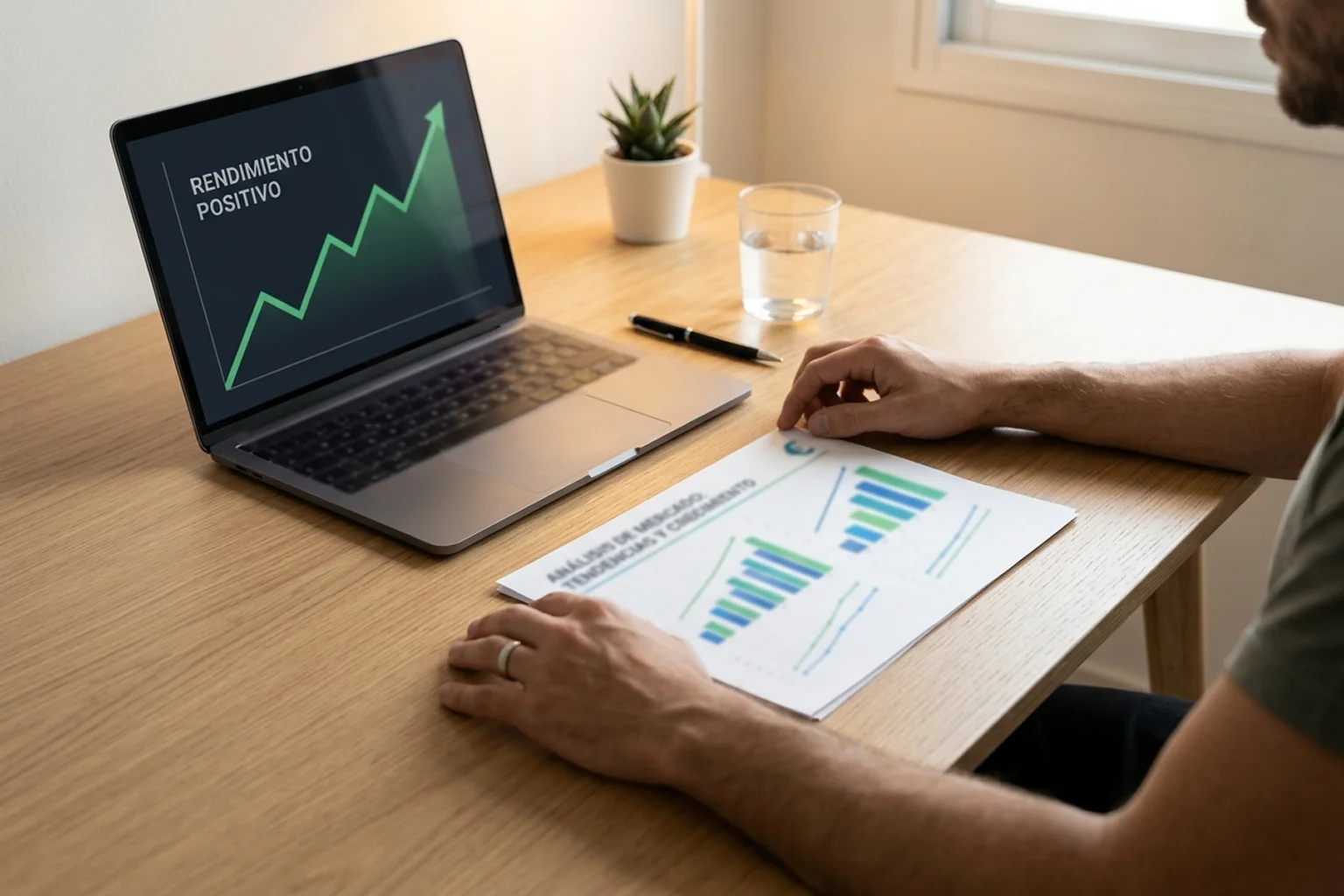 Pantalla con gráficos de crecimiento del mercado de apuestas deportivas en España